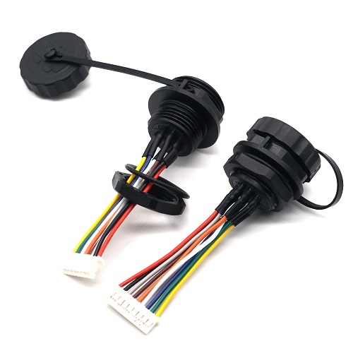 PH 2.0 Conector 7Pin 1007 24AWG Fio 9 Núcleo Plugue à Prova D 'Água Chicotes de Fiação Montados em Painel